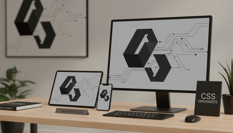 Developer workspace showing responsive design testing across multiple devices and screen sizes