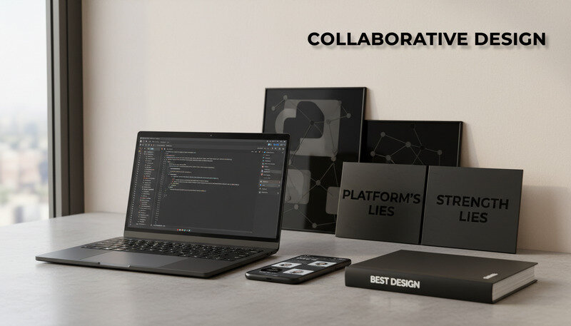 Figma interface showing collaborative design workspace with multiple users