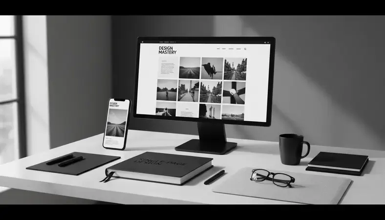 Beautiful photography portfolio website displayed on desktop and mobile devices