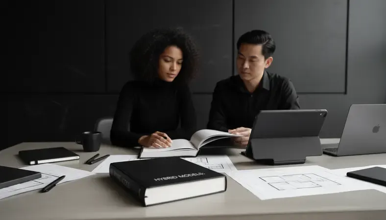 Freelance web designer working directly with client in a collaborative setting