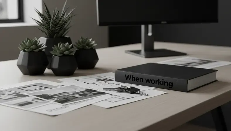 Peaceful home office setup featuring the Nature Zen Green theme with plants and natural lighting