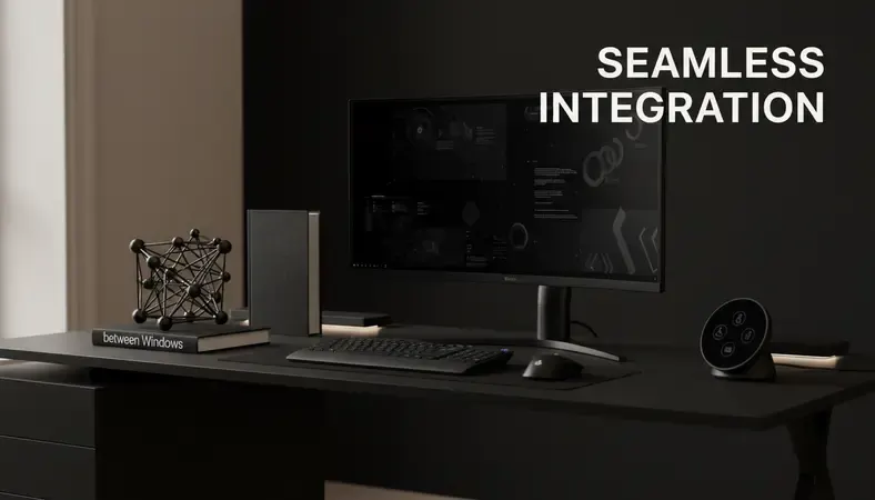 Professional workspace showing High Contrast Accessibility Pro theme with ergonomic accessories and assistive technology