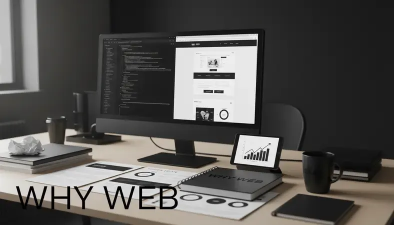 Split screen showing code editor on left and live website preview on right