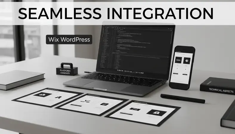 Wix drag-and-drop editor interface showing website customization tools